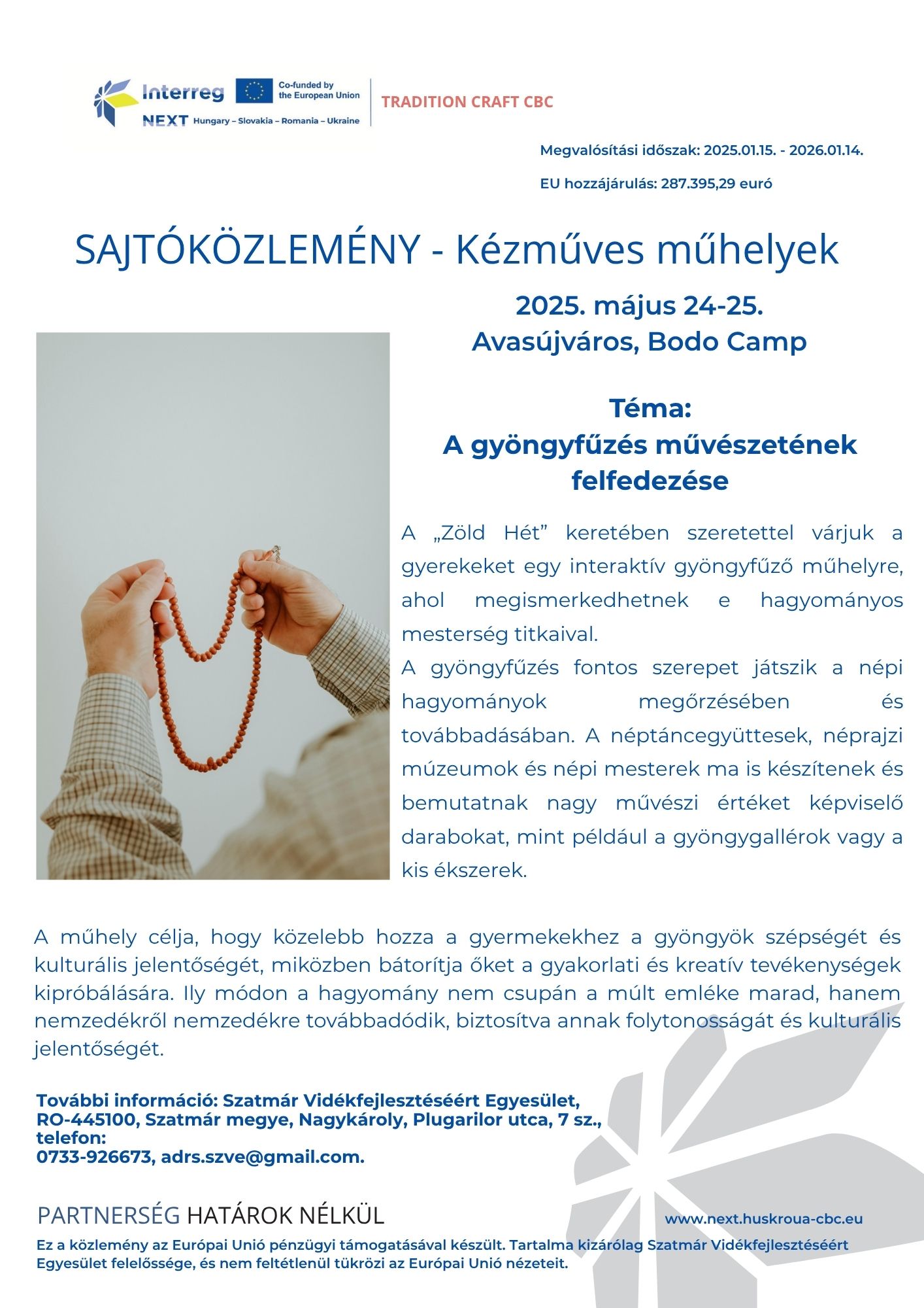 Atelier copii - margele hu 1