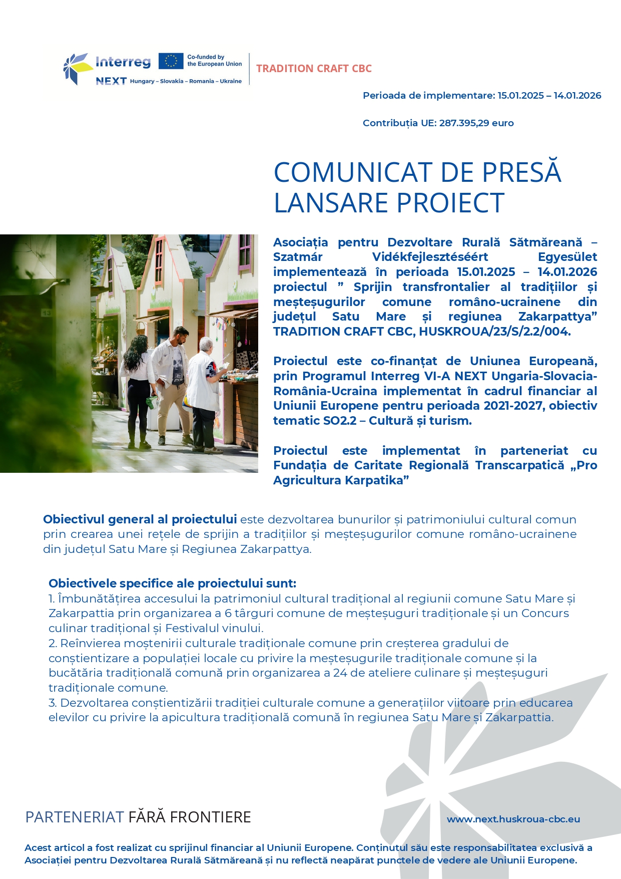 Communicat de presa - lansare proiect