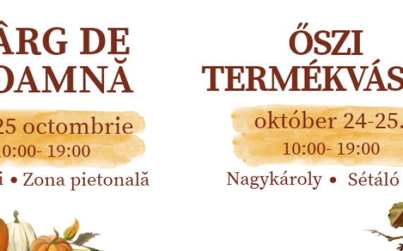 Őszi Termékvásár Nagykárolyban – helyi ízek és termelői finomságok várják a látogatókat